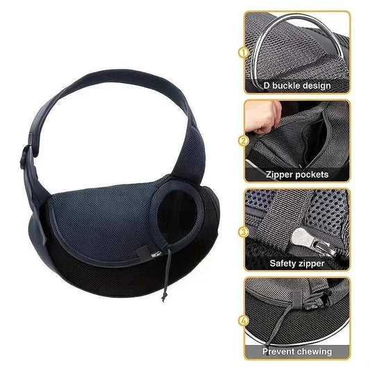 1Pc Dog out backpack,Dog Sling Carrier Breathable Mesh Travel Crossbody Bag For Puppy Cat Hiking Camping