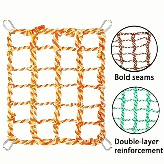 1 Pcs Trending Pet Hammock Net Sturdy Braided Bed for Small Pets Parrots Guinea Pigs Fun Hanging Play Sleep Gear
