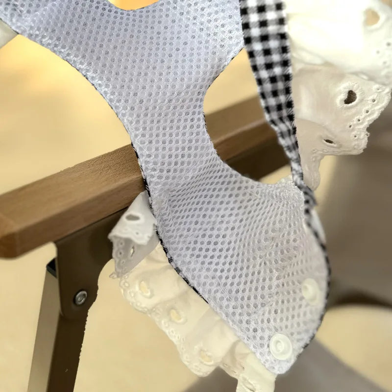 Lace Puppy Summer Clothes for Small Dogs Black Red Plaid Harness Vest Small Animal Pet Dog Chest Strap Outdoor Walking Apparel