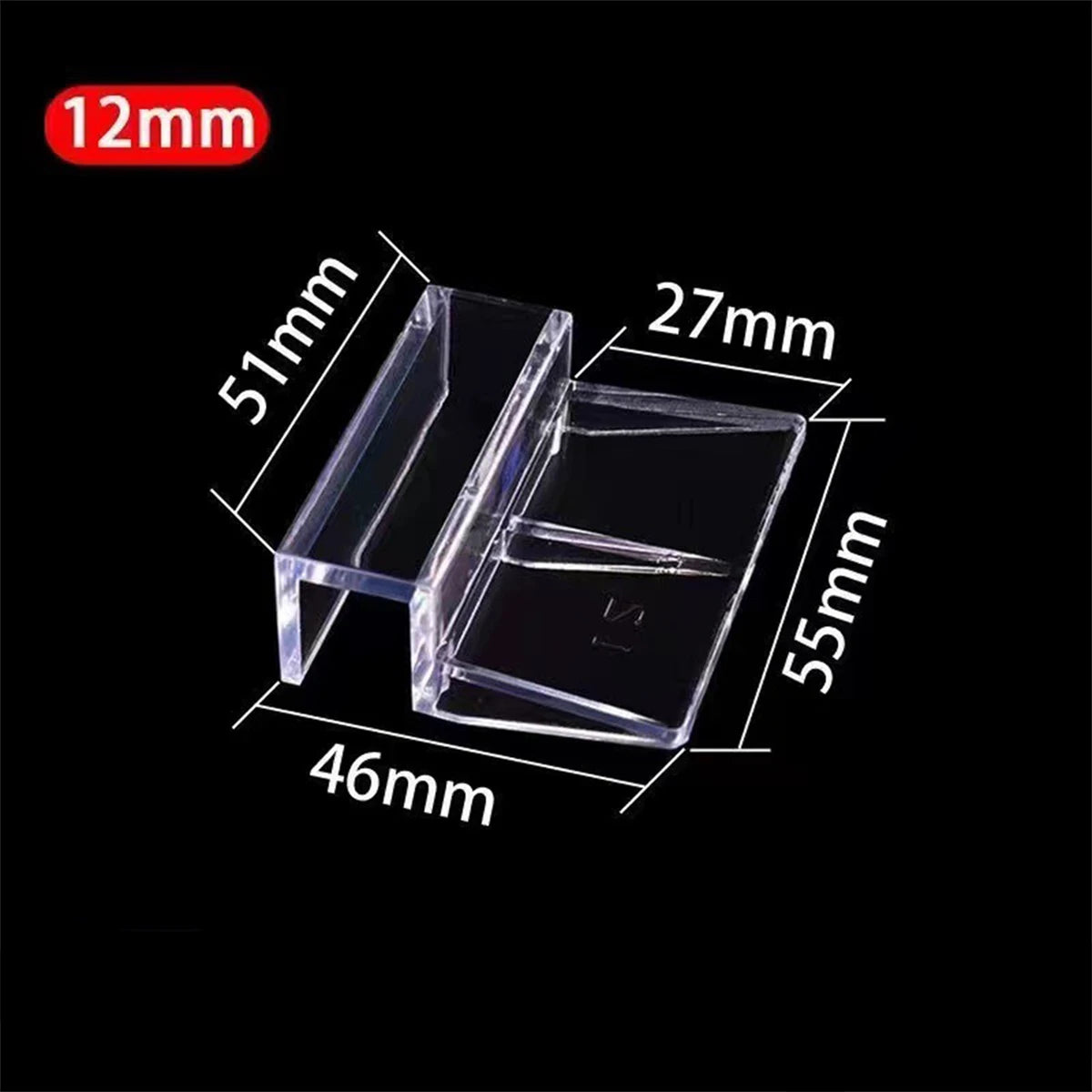 10Pcs Transparent Acrylic Fish Tank Glass Lid Clip Brackets Aquarium Filter Light Stand Support Holders Clip Width 5/6/8/10/12mm
