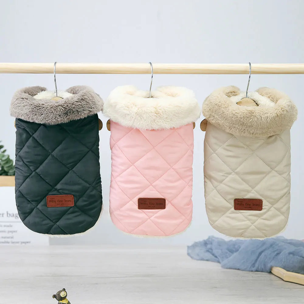 Soft Warm Pet Jacket Clothes 3 Colors Winter Puppy Dogs Cats Clothing Pet Outfits French Bulldog Chihuahua Pug Coat Vest S-XXL