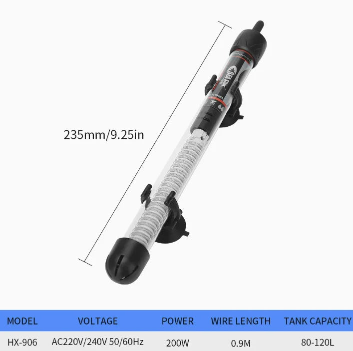 SUNSUN Aquarium Submersible Heater Fish Tank LCD Display Digital Adjustable Water Heating Rod Constant Temperature Control Warm