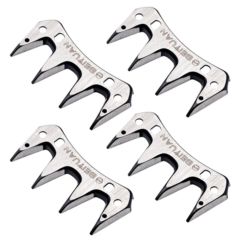 BEIYUAN 4 Tooth Blade Sheep Shears Convex Comb Cutter Shearing Clipper For Sheep Clipper Shears Scissorsd 1/2/4Pcs