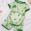 Cartoon Print Cat Cooling Jumpsuit Ultra-thin Breathable Mesh Dog Sunscreen Clothes Sun Protection Pet Four-legged Clothes