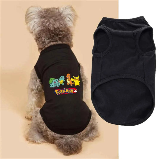 1pc  Pokémon Family print pet vest, soft and comfortable sleeveless T-shirt for cats and dogs