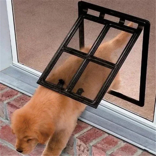 Home Lockable Dog Screen Door Pet Cat Screen Door Plastic Pet Door for Mosquito Proof Screen Window Security Flap Gate Dog Fence - Play Paws Toys