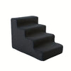 4-Step Pet Stairs for Small & Medium Dogs - Non-Slip Foam Ramp with Removable Cover, Ergonomic Pet Ladder for High Beds