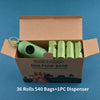 Pet Biodegradable Trash Bag 36-42 Rolls Dog Poop Bags Bulk  cented Poo Bag Degradable Cat Waste Bags Dog Poop Dispenser