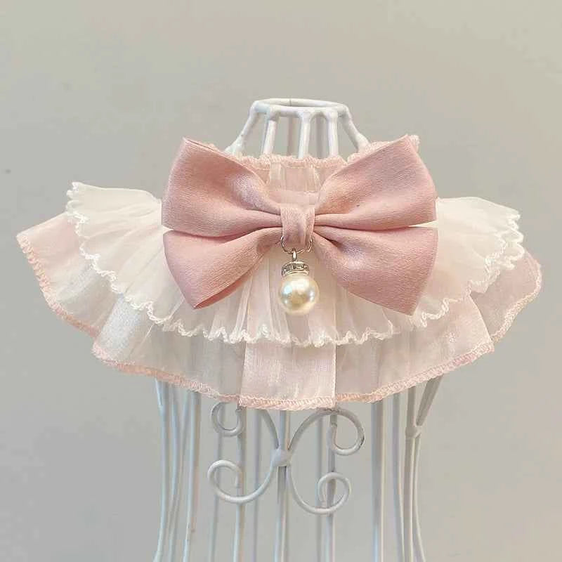 Cat Dog Scarf Collar Princess Style Cute Tie Accessory Collar Pocket