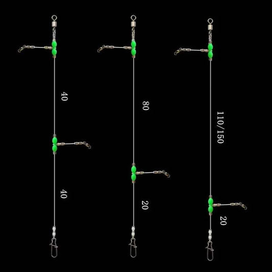 PD Fishing Tackle Nylon Tenpin Line Set Sea Fishing Wreck Pulling Stream Shore Fishing Long Casting Gourd Connector Accessories
