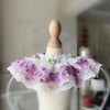 Girls Lace Cat Dog Collar Luxury Wedding Bride Neck Decoration Pink Blue Purple Red Floral Pet Bibs Necklace Scarf For Small Dog