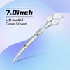 Fenice Left-handed Professional 7.0/7.5/8 inch JP440C Cutting Curved Fluffy Thinning Chunker Scissors Set Kit Pet Dog  Grooming