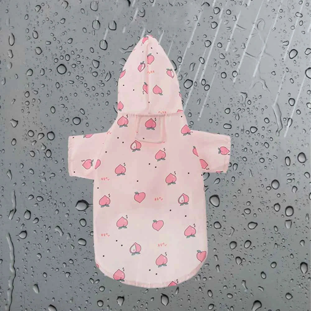 Cartoon Printed Dog Raincoat for Small Dogs Waterproof Pet Clothes Poodle Puppy Pomeranian Raincoats chubasquero para perros