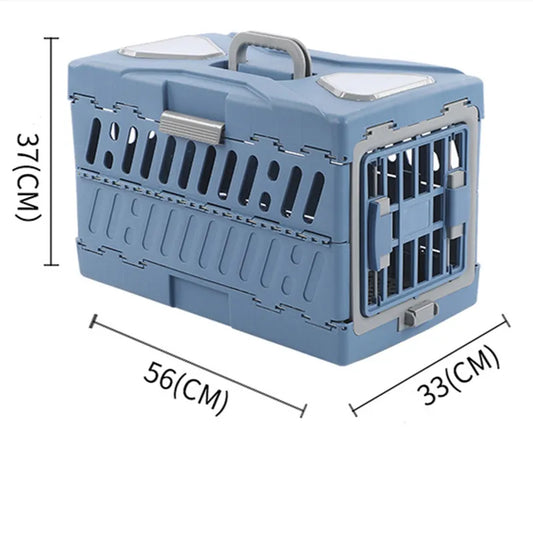 Pet Supplies Car Portable Cat Cage Portable Foldable Flight Case Breathable Kennel For Outing Pet Check-in Box - Play Paws Toys