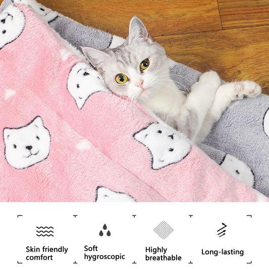 Thickened Comfortable Warm Small Cat Sleeping Cushion Skin-friendly Cute Winter Medium Dog Sofa Mat for Puppy Bed Accessories - Play Paws Toys