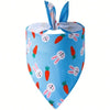 Cute Cartoon Printed Bandana Adjustable Summer Pet Scarf For Dog Cat Bib Kerchief Triangle Towel Holiday Accessories