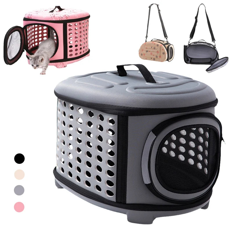 Cat Puppy Carrier Backpack Fashion Breathable 4 Colors Pet Single Shoulder Bags for Cats Small Dogs Outdoor Traveling Supplies - Play Paws Toys