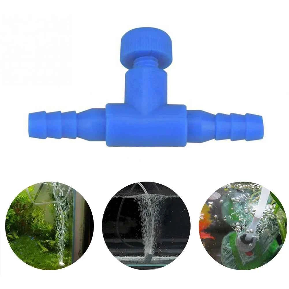 5/10pcs Fish Tank Air Line Flow Control Regulator Valve Aquarium Air Regulating Valve Switch Oxygen Pipe Tee Joint For 4mm Airli