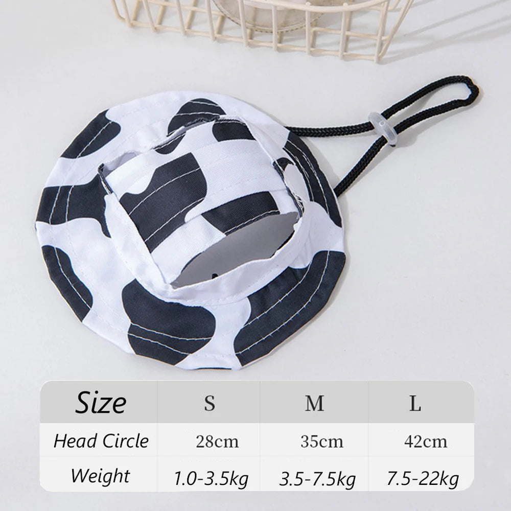Adjustable Cat Dog Bucket Hat Summer Sun Protection Cap for Small Medium Dogs Shiba Inu Corgi Puppy Kitten Outdoor Pet Headwear
