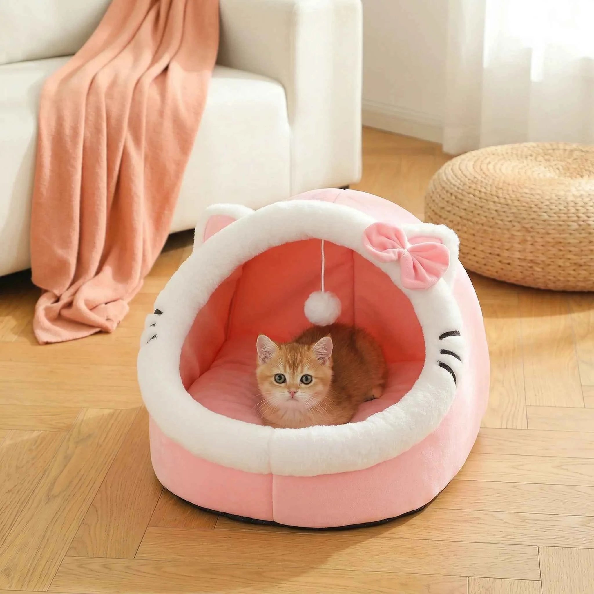 Four Season Universal Cat Bed Cat House Soft And Comfortable Pet Bed Puppy Sleeping Bag Pet Supplies Tent Habitats Basket House