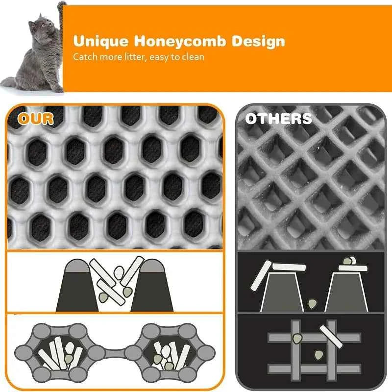 Large Size Cat Litter Mat Waterproof Pet Toilet Cat Litter Trapping Mat Non Slip Double Layer Cats Litter Box Pad Pet Product
