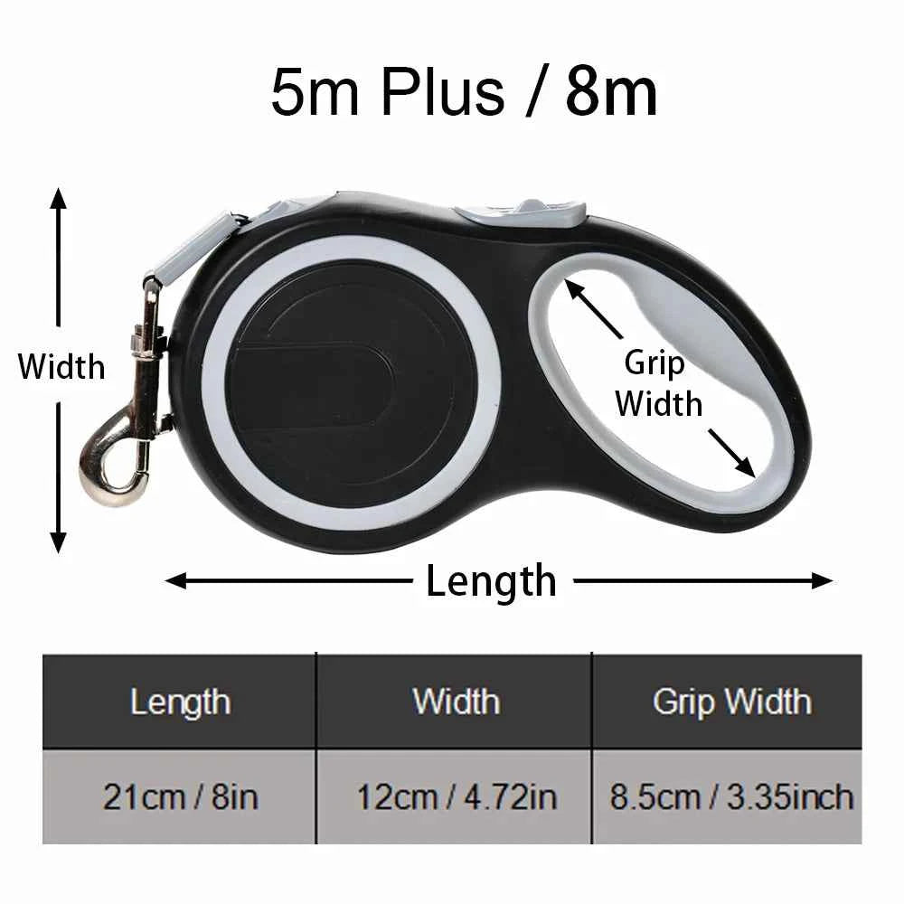 8/5m Dog Leash Strong Nylon Pets Traction Rope Extending Automatic Retractable 50kg Big Dogs Lead Walking Labrador Accessories
