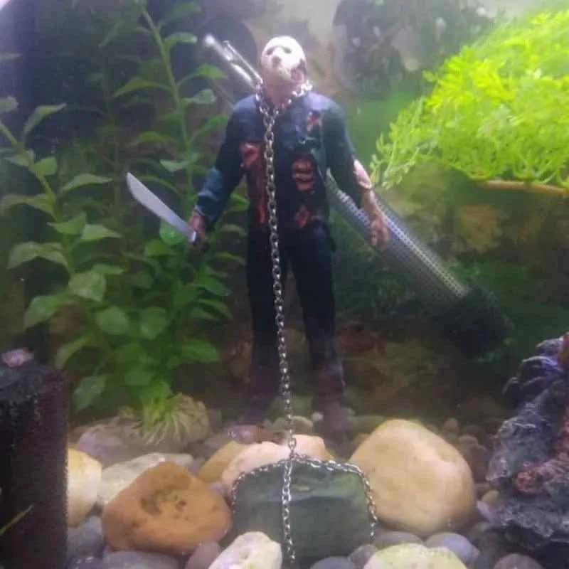 1pcs Aquarium Landscaping Accessories Fish Tank Jason Underwater Doll Fish Tank Decoration Accessories Christmas, Halloween Gift