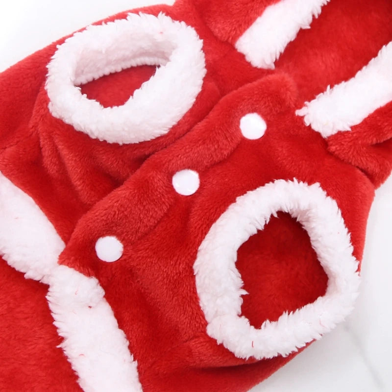 1pc Cat Christmas Clothes Winter Warm Pet Clothes for Small Medium Dogs Elk Santa Claus Dog Cats Coat Christmas Dogs Costume - Play Paws Toys