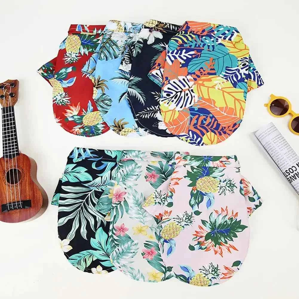 XL-5XL Hawaii Style Cute Summer T-shirts Comfortable Printed Pet Shirt For Medium Large Dog Puppy Pet Clothes Pet Products