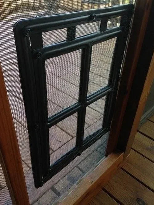 Home Lockable Dog Screen Door Pet Cat Screen Door Plastic Pet Door for Mosquito Proof Screen Window Security Flap Gate Dog Fence - Play Paws Toys