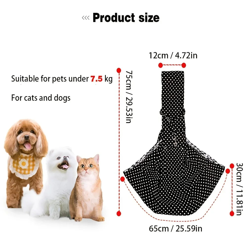 Escape-Proof Dog & Cat Sling Carrier for Small Pets Under 16lbs -Ideal for Daily Walks and Outdoor Activities, Pet Carrier