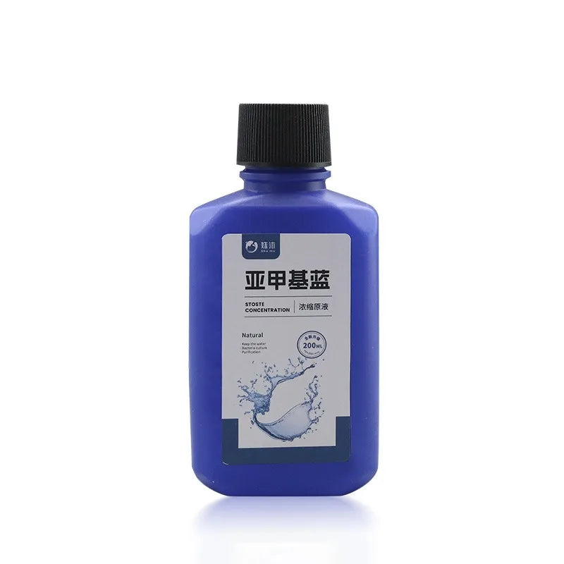 200ml/500ml Methylene Blue Concentrate for Aquarium Disinfection Sterilization Treat White Spot Fungus Tail Rot Water Cleaner