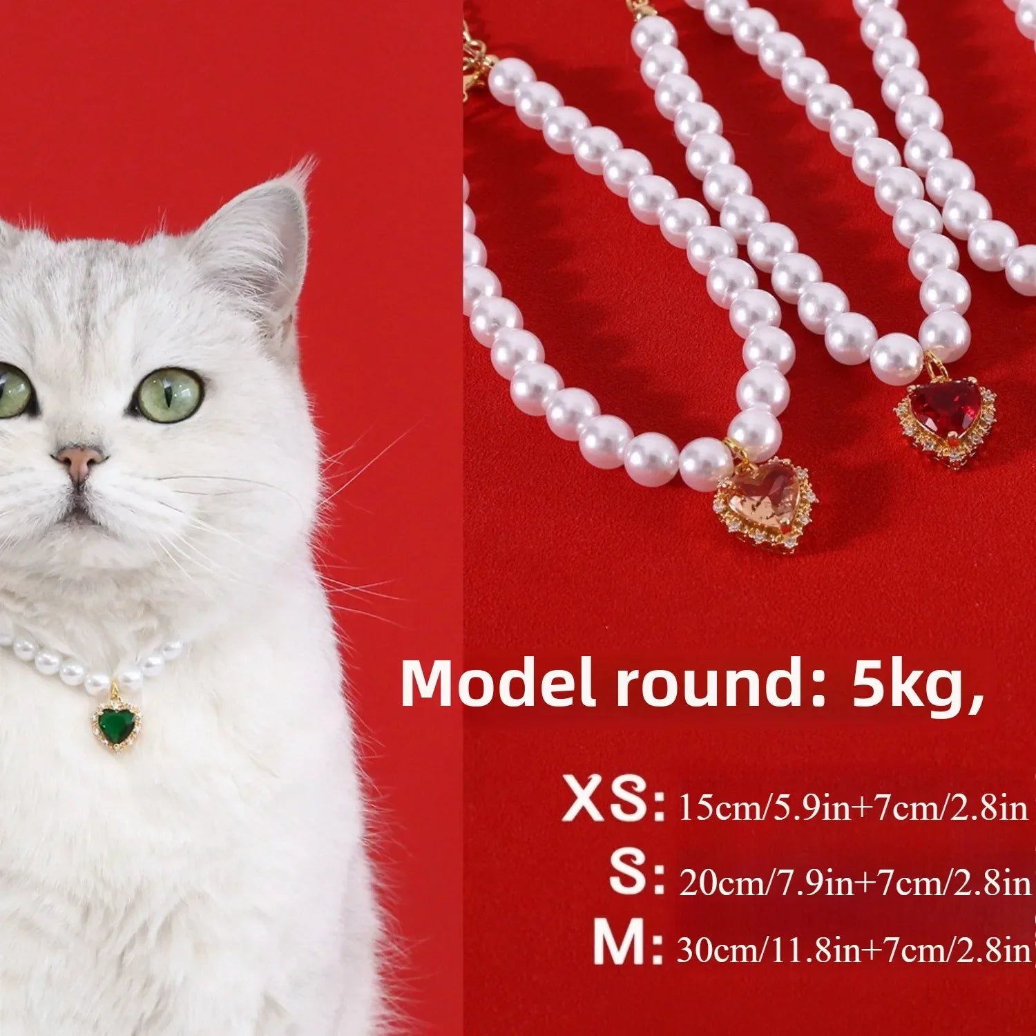 Pet Pearl Diamond Bow Necklace Princess Style Bow Tie Pendant Birthday Cat Puppy Collar