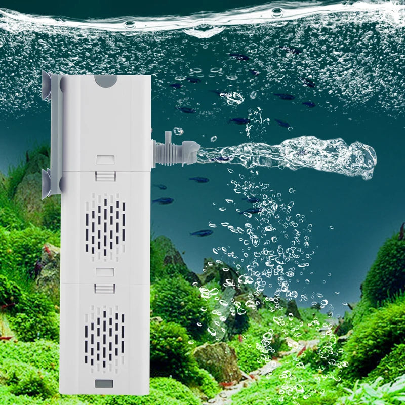 Aquarium Filter Pump Fish Tank Submersible Silent Air Oxygen Aerator Internal Water Pump Aquarium Air Pump Wave Maker 220v