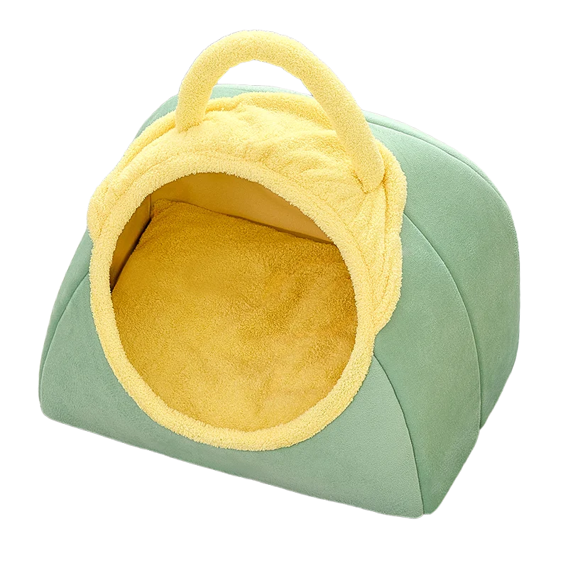 Cute Cat Beds for Indoor Cats Large Cat Cave Bed with Removable Washable Cushioned Pillow, Cozy Kitten Tent with Non-Slip Bottom - Play Paws Toys