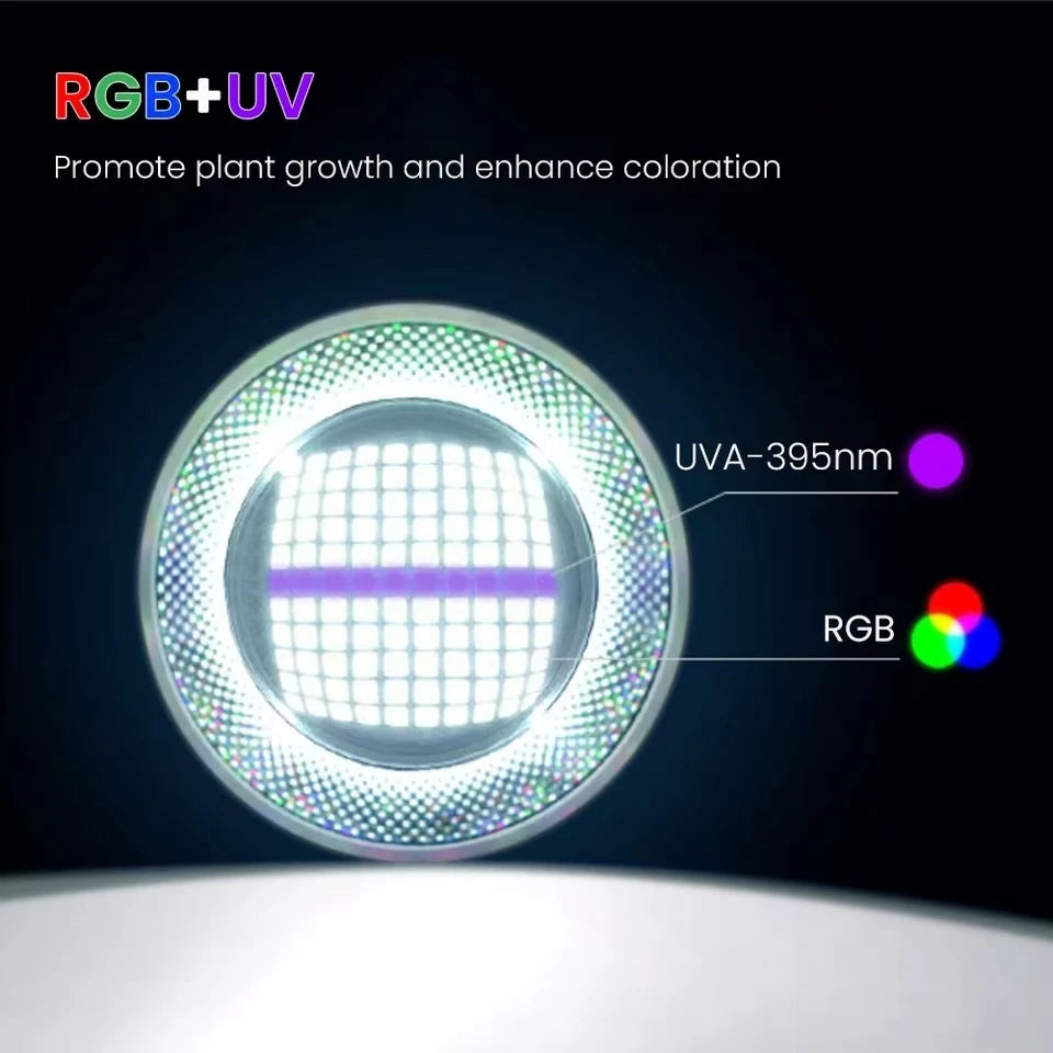 WEEK AQUA T90 PRO APP RGB-UV 90W Fish Tank Bracket Downlight Dimming Timing Aquarium LED Aquatic Light reef led light with app