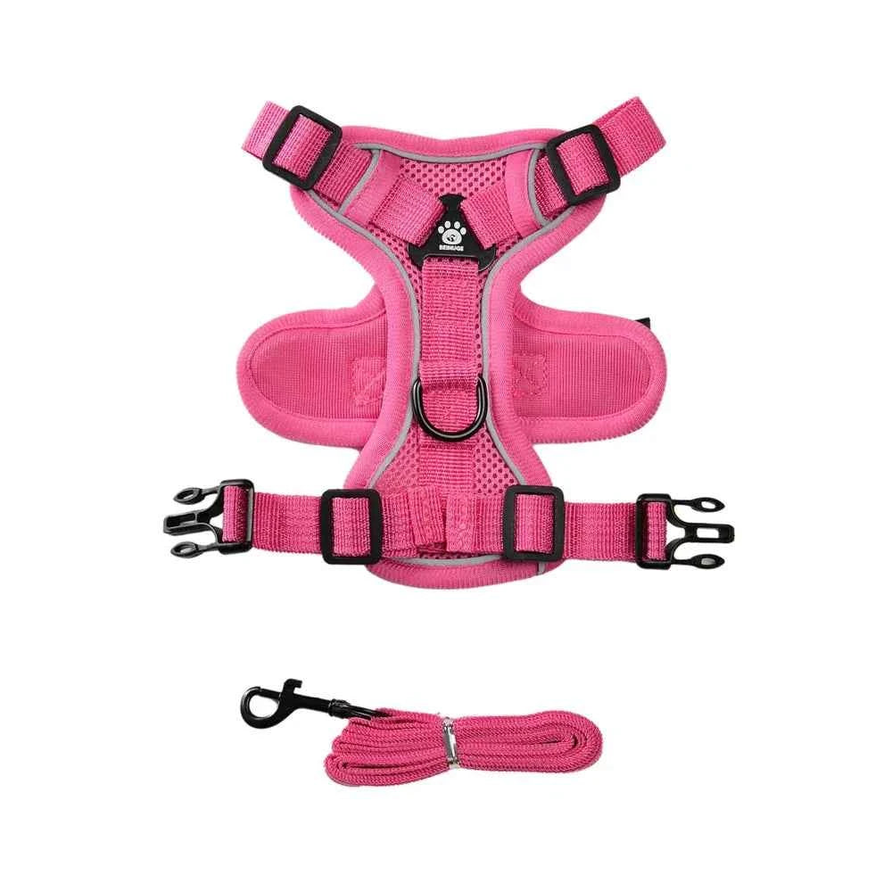 Cats Harness Leash For Small Dogs Cat Outdoor Reflective Adjustable Puppy Kitten Traction Device Tactical Training Pet Supplies