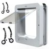 Electronic Induction Dog Cat Door Automatic Smart Pet Safe Door Cat Flap with Microchip Sensor Controllable Direction Cat