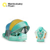 Mambobaby Baby Pool Float with Canopy & Tile Baby Swim Ring Infant Swimming Trainer Circle With Adjustable Strap for Boys Girls
