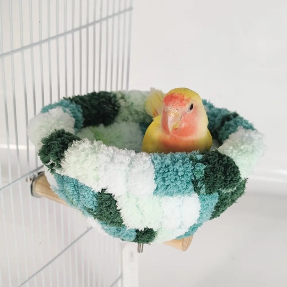 New Warm Winter Bird Nest Colorful Hanging Parrot Hideaway Bird Cage Accessories Small Pet House for Hummingbird