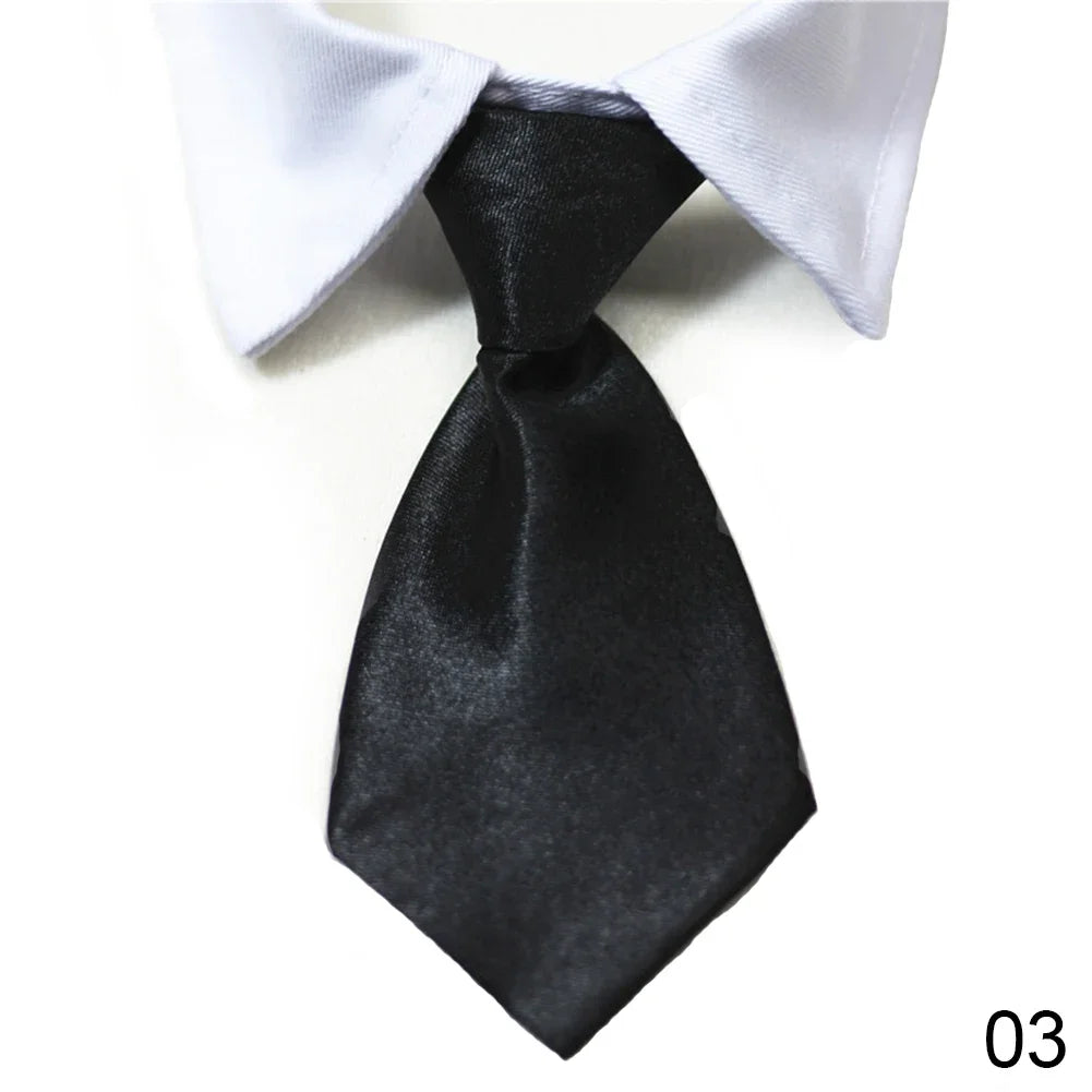 Pet Dog Cat Formal Necktie Tuxedo Bow Tie Black and Red Collar for Dog Cat Pet Accessories Suit for Small Medium Dogs and Cats