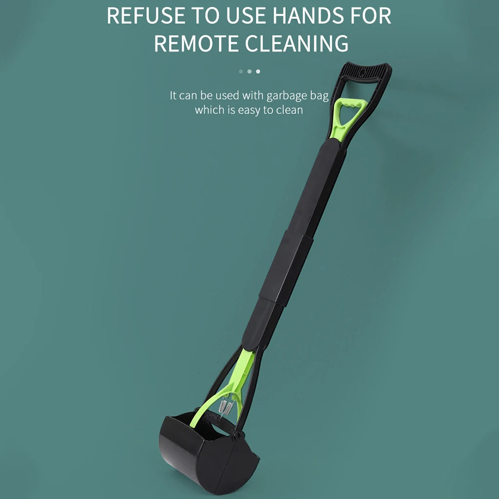 Pooper Scooper For Dog Jaw Clamp Heavy Duty Long Handle Poop Scooper For Dog Puppy Cat Waste Picker Pet Cleaning Shovel Tools