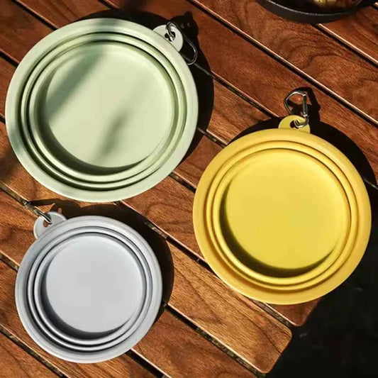 Foldable Silicone Dog Bowl Pet Outdoor Travel Portable Folding Cat Food Water Large Capacity Container Feeding Bowl Pet Supplies