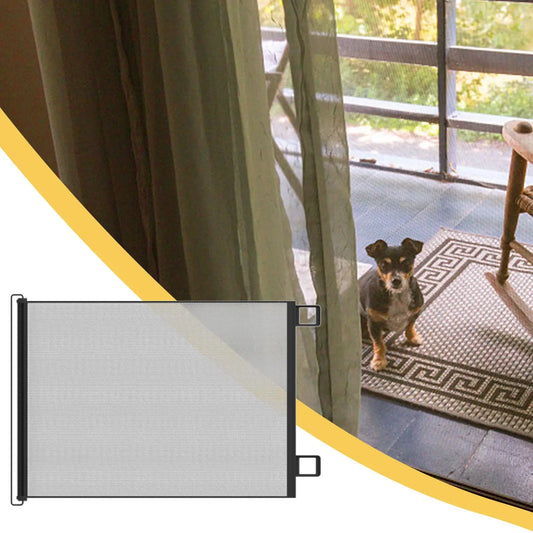 Retractable Gate Indoor Retractable Pet Gates for Dogs Stair Door Partition Childproof Net Cat Baffle No-Drill for Deck Kitchen - Play Paws Toys