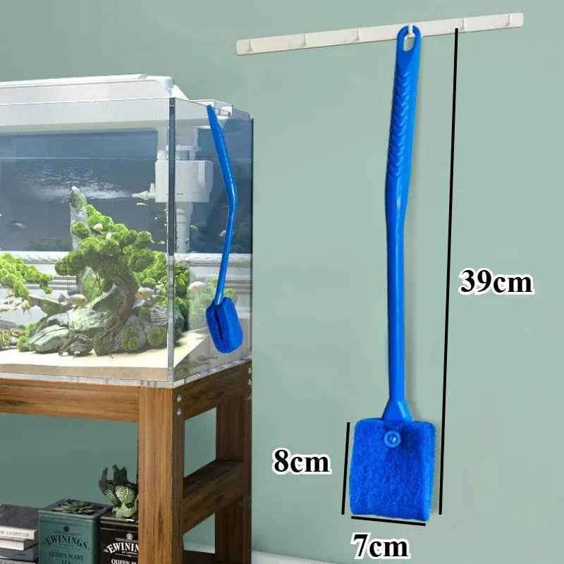 Fish Tank Brush Long Handle Brush Double-sided Cleaning Brush Aquarium Cleaning Tools