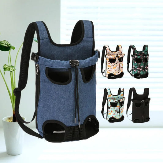 Adjustable Cat Carrier Bag Pet Double Shoulder Backpack Portable Bag Outdoor Travel Camping Hiking Cat Bag Dog Bag - Play Paws Toys