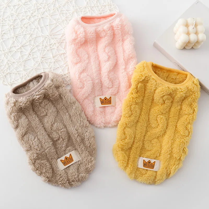 Sweater for Cat Warm Puppy Hoodie Cute Dog Sweaters for Small Dogs Chihuahua Knit Sleeves Puppy Winter Fleece Harness Clothes - Play Paws Toys