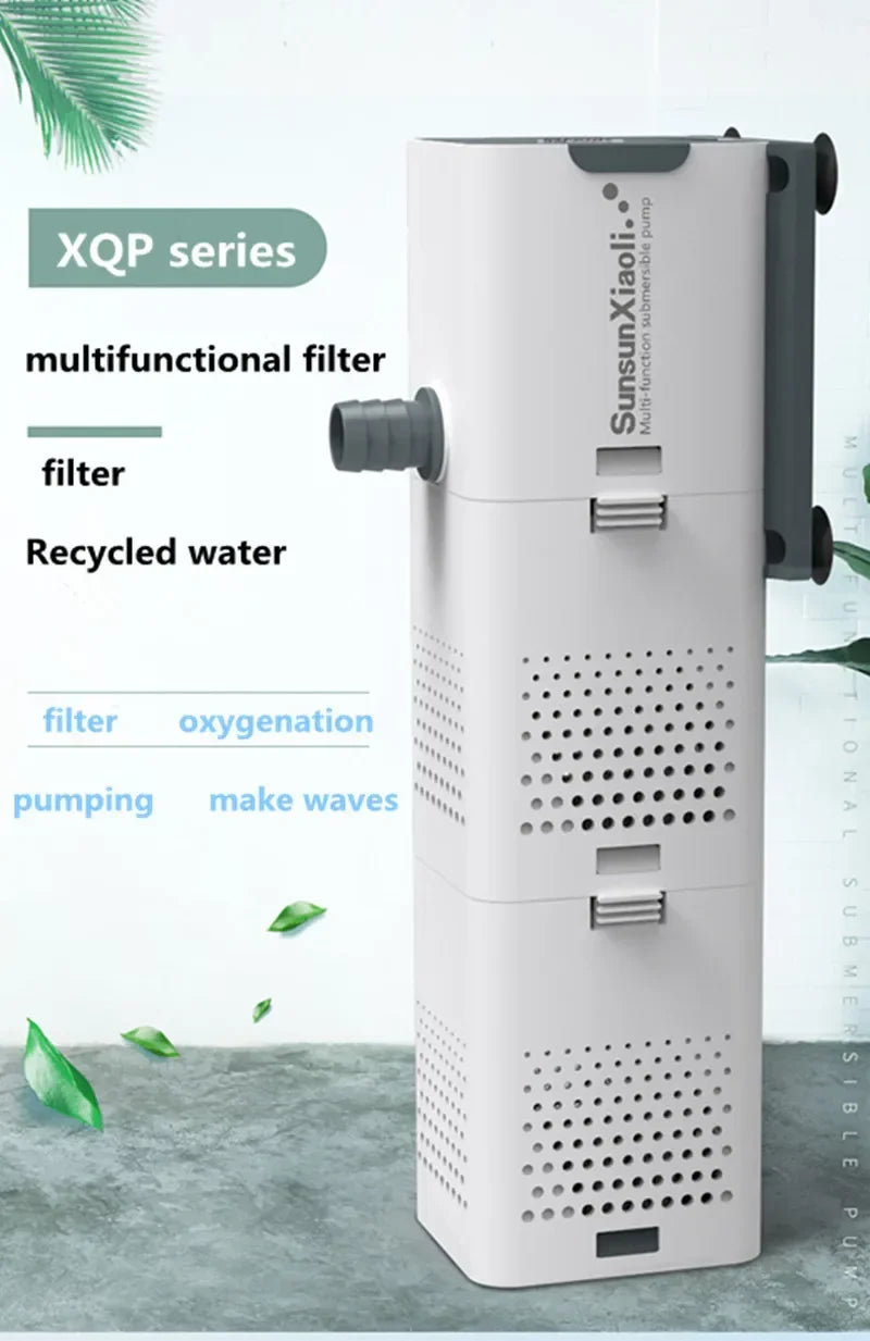 Aquarium 3 in 1 Filter for Aquarium Fish Tank Filter Mini Fish Tank Filter Aquarium Oxygen Submersible Water Purifier Aeration