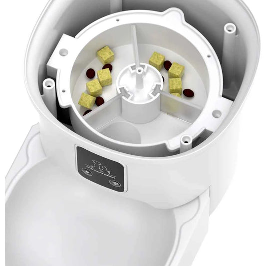 4L WIFI Button Automatic Cat Feeder Intelligent Cat and Dog Pet Feeder Smart Pet Cat Food Dispenser Pet Feeder(No 5V 1A plug)