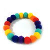 50pcs Elastic Plush Pom Ball Pet Collar Rainbow Flower Hair Decoration Dog Bowtie Necklace Pet Cat Bow Dog Grooming Accessories